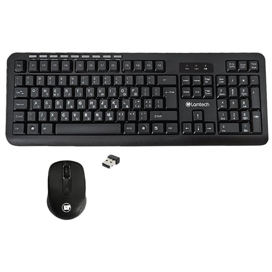 LAMTECH WIRELESS MULTIMEDIA KEYBOARD AND MOUSE GR LAYOUT BLACK