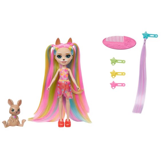 Mattel Enchantimals Sunshine Beach Katrice Kangaroo And Hop Κούκλα HTJ70