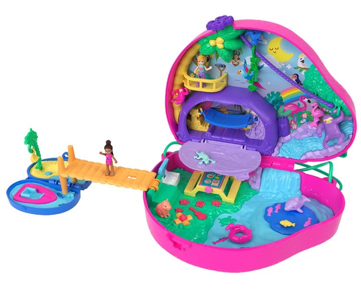 Mattel Polly Pocket Sloth Family 2-In-1 Τρέντι Τσαντάκι Βραδύποδας GKJ63 / HRD40