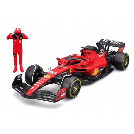Bburago Formula 1 Charles Leclerc Ferrari SF-23 with Driver (Charles Leclerc #16) 1/24