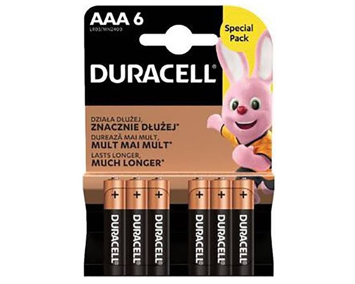 Duracell Αλκαλικές Μπαταρίες AAA 1.5V 6τμχ
