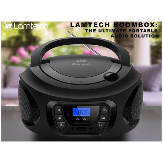 LAMTECH BLUETOOTH STEREO MULTI-FUNCTION BOOMBOX BLACK