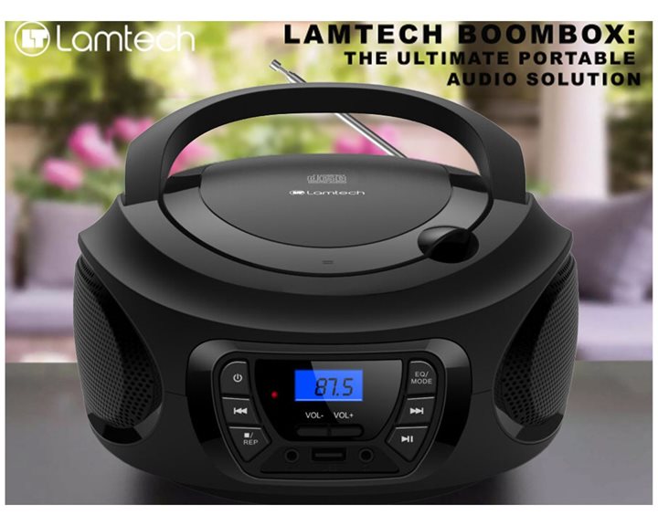 LAMTECH BLUETOOTH STEREO MULTI-FUNCTION BOOMBOX BLACK