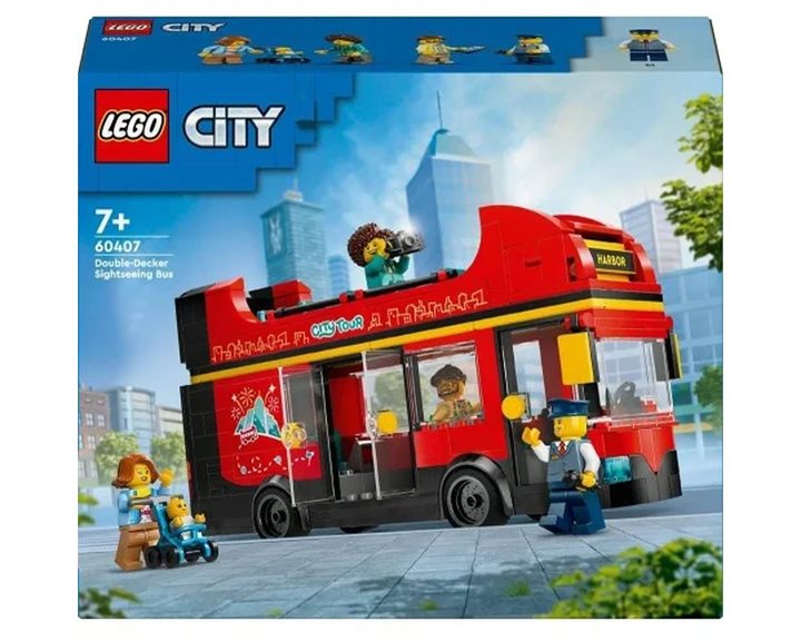 LEGO city κόκκινο διώροφο λεωφορείο ξενάγησης 60407