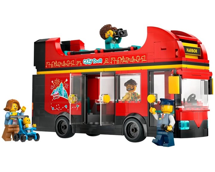 LEGO city κόκκινο διώροφο λεωφορείο ξενάγησης 60407