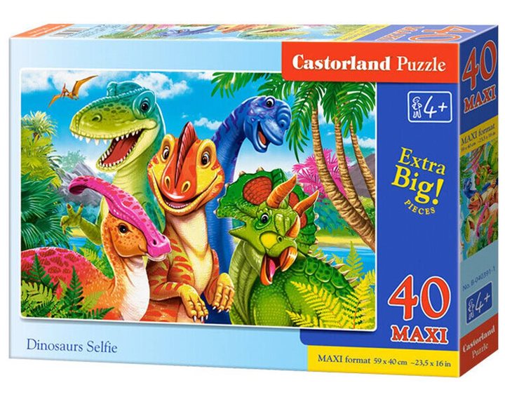 Παζλ Castorland 40 Maxi Dinosaurs Selfie 59x40cm B-040391-1