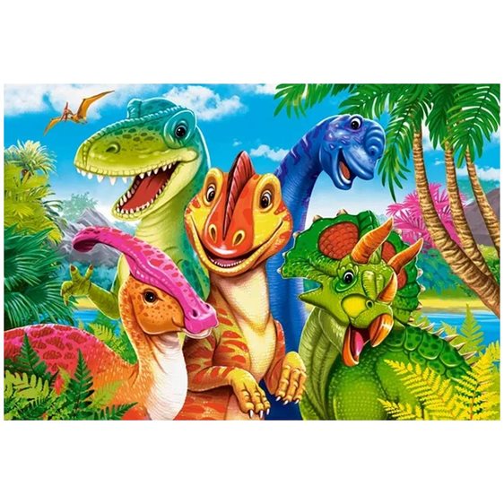 Παζλ Castorland 40 Maxi Dinosaurs Selfie 59x40cm B-040391-1