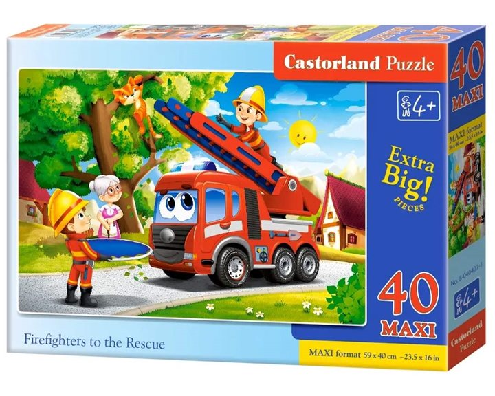 Παζλ Castorland 40 Maxi Firefighters to the Rescue 59x40cm B-040407-1