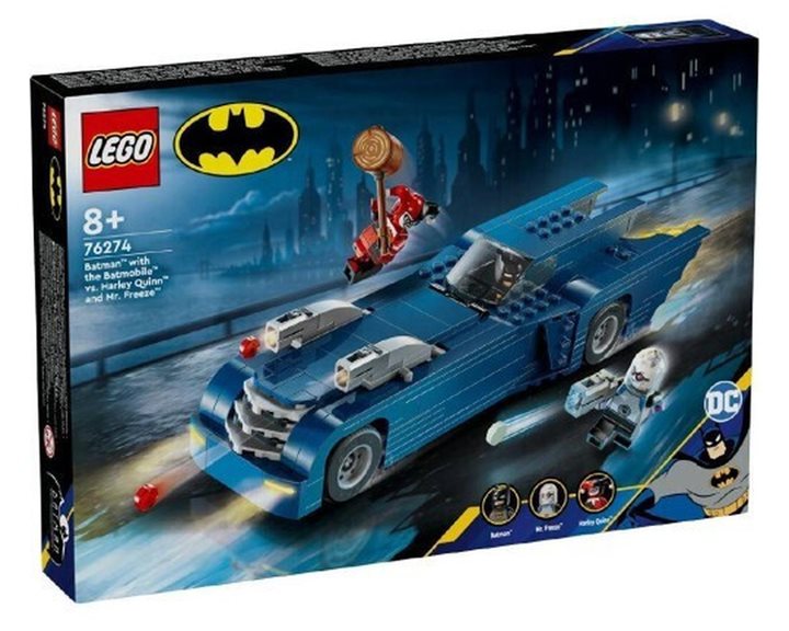 LEGO DC The Batman Batman ο Μπάτμαν™ με το Μπάτμομπιλ™ Εναντίον Χάρλεϊ Κουίν™ και Μίστερ Φριζ™ 76274