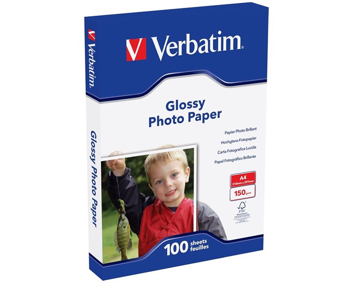 Χαρτί Photo Paper Glossy Verbatim Α4 150gr 100Φ