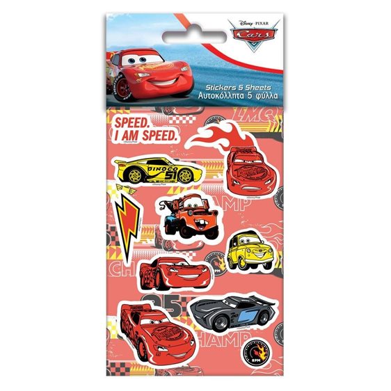 Αυτοκόλλητα Cars 8x12 5Φυλλα