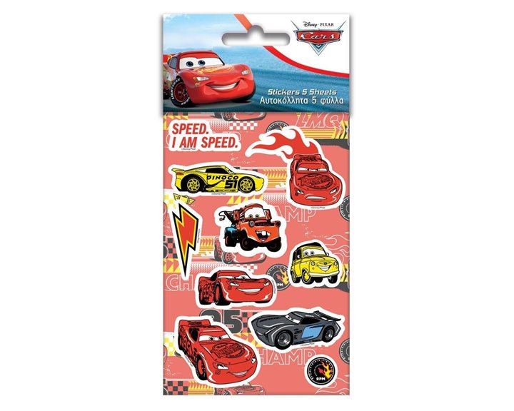 Αυτοκόλλητα Cars 8x12 5Φυλλα