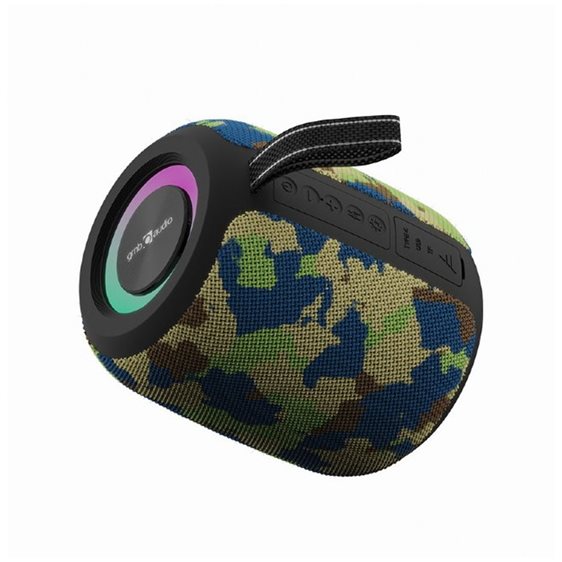 GEMBIRD PORTABLE BT PARTY SPEAKER WITH RGB LED LIGHT EFFECT CAMO