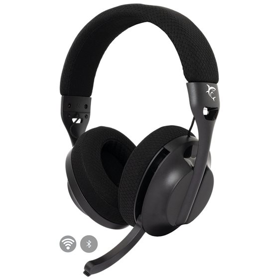 WHITE SHARK TRIPLE MODE (WIRED/WIRELESS/BT) GAMING HEADSET WGH-2441 BLACK