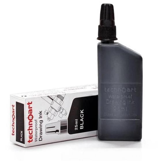 Isomars Technoart Μελάνι Ραπιδογράφου 25ml Μαύρο