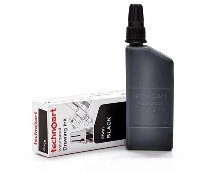 Isomars Technoart Μελάνι Ραπιδογράφου 25ml Μαύρο