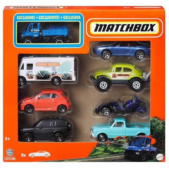 Mattel Matchbox Αυτοκινητάκια Die-Cast Σετ των 8 1:64 σε Διάφορα Σχέδια HVR81