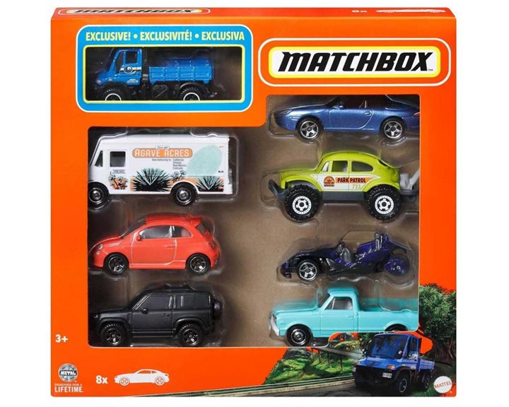Mattel Matchbox Αυτοκινητάκια Die-Cast Σετ των 8 1:64 σε Διάφορα Σχέδια HVR81