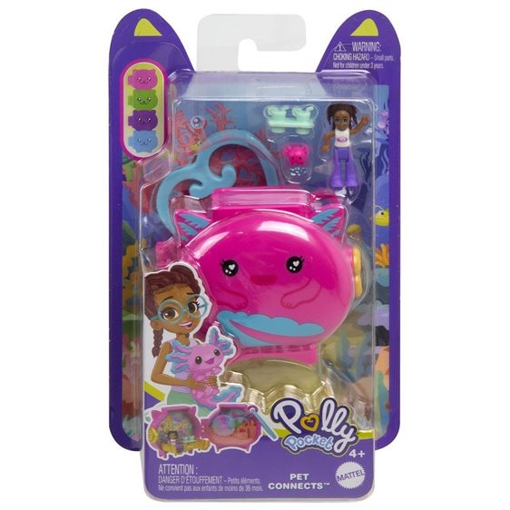 Mattel Polly Pocket Pet Connects Axolotl Σετάκια Με Ζωάκια GYV99 / HXX22
