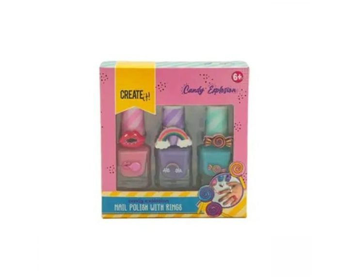 Creatit! Candy Explosion Μανο Σετ με Δαχτυλίδι (ροζ, μωβ, πρασινο)