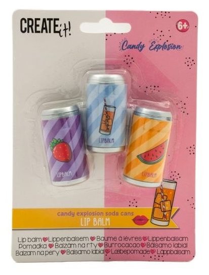 Creatit! Candy Explosion Lip Balm Αναψυκτικά Σετ 3τμχ Soda Cans