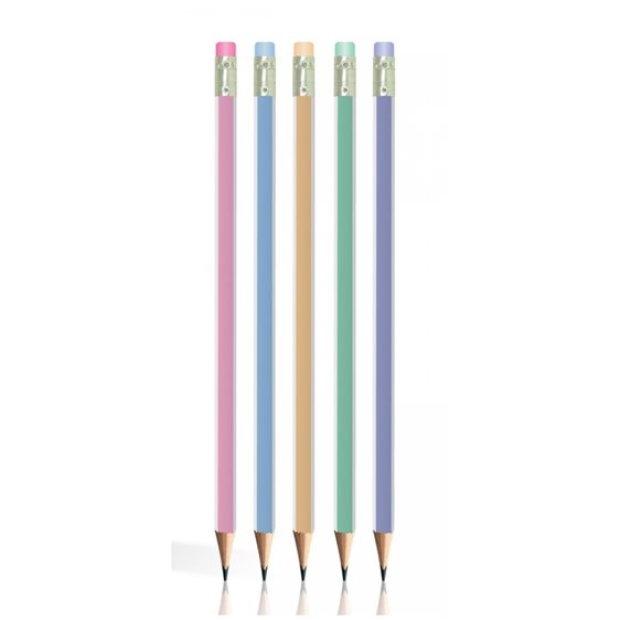 Μολύβι Scool Pastel Με Γόμα HB
