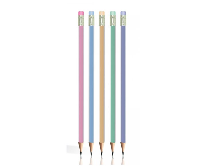 Μολύβι Scool Pastel Με Γόμα HB