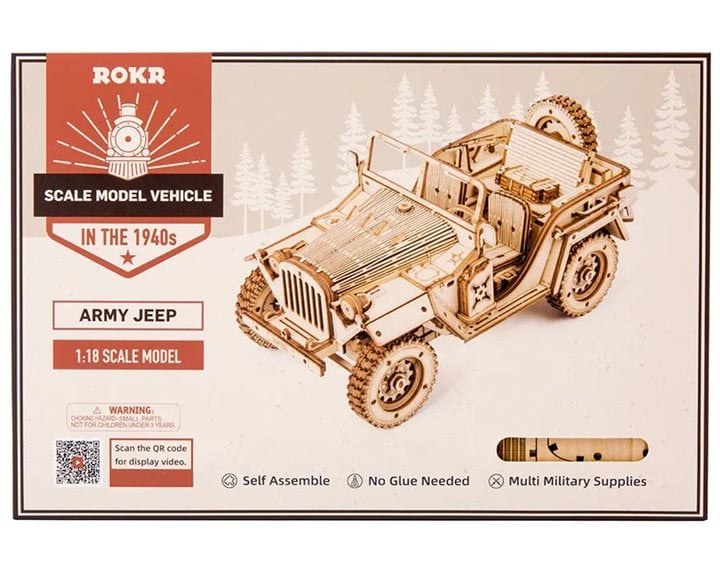 Robotime DIY 3D Puzzle Army Field Car 369pcs