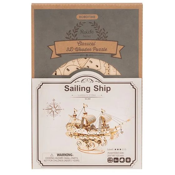 Robotime DIY 3D Puzzle Ship 118pcs