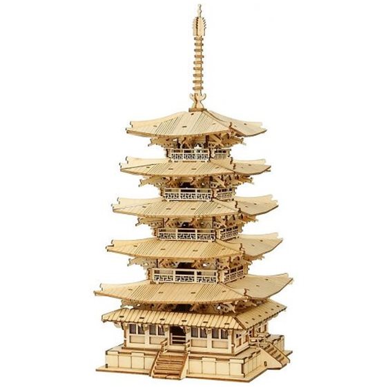 Robotime DIY 3D Puzzle Five Storied Pagoda 275pcs