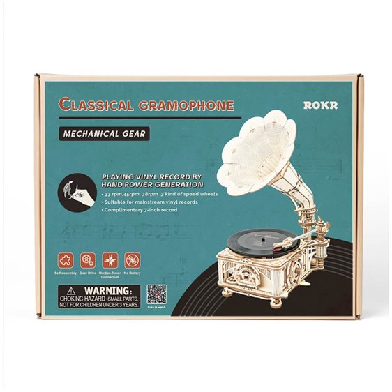 Robotime Κατασκευή Classical Gramophone 424pcs