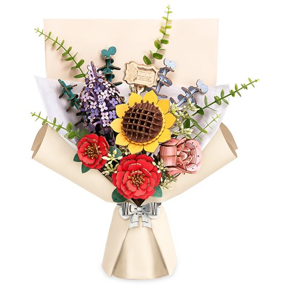 Robotime Κατασκευή Wooden Flower Bouquet 581pcs