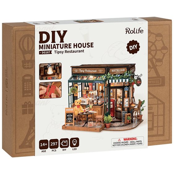 Robotime Κατασκευή Tipsy Restaurant 297pcs