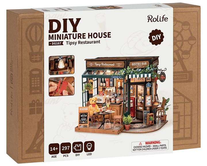 Robotime Κατασκευή Tipsy Restaurant 297pcs