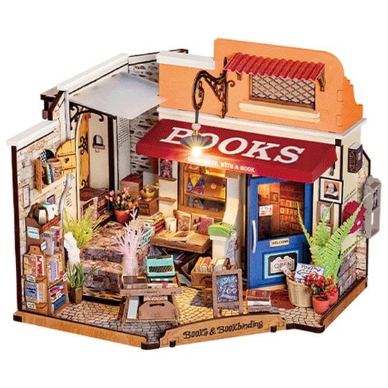 Robotime Κατασκευή Corner Bookstore