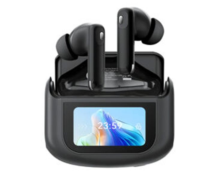 BLACKVIEW ENC BT5.4 AIRBUDS 12 WITH LED SCREEN & CHARGING DOCK BLACK