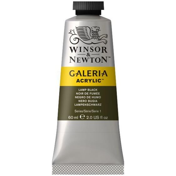 Winsor & Newton 60ml Galeria Acrylic Lamp Black