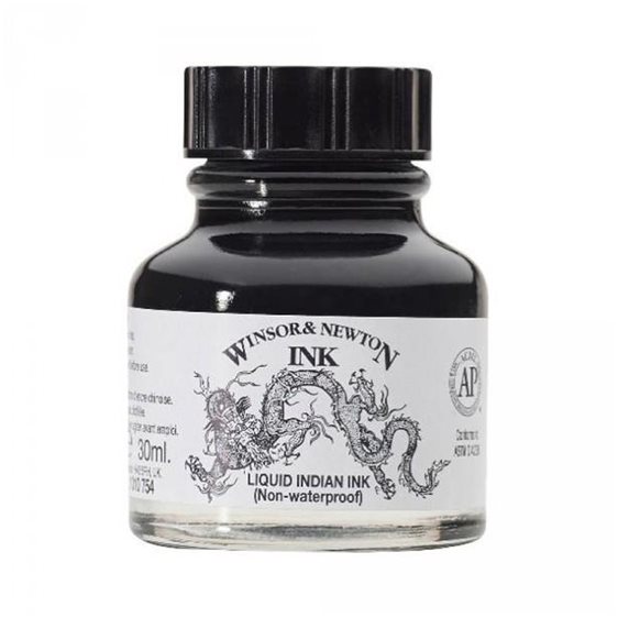Winsor & Newton 30ml Μαύρη Σινική Μελάνη Non Waterproof