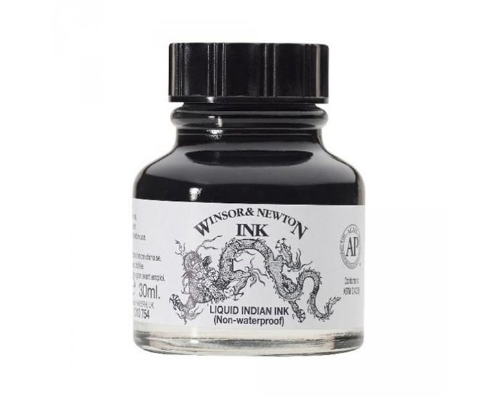 Winsor & Newton 30ml Μαύρη Σινική Μελάνη Non Waterproof