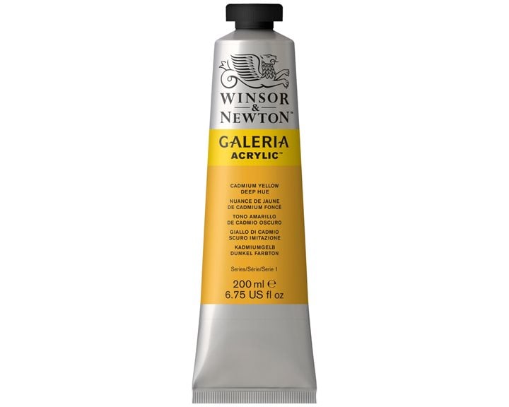 Winsor & Newton 200ml Galeria Acrylic Cadmium Yellow Deep Hue