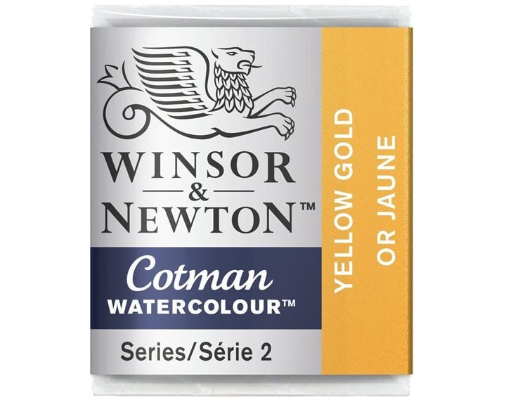 Winsor & Newton Half Pan Ακουαρέλας Cotman 088 Yellow Gold Series 2