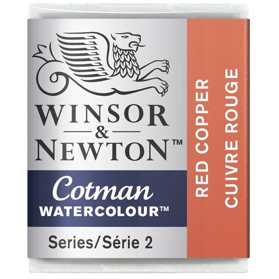 Winsor & Newton Half Pan Ακουαρέλας Cotman 471 Red Copper Series 2