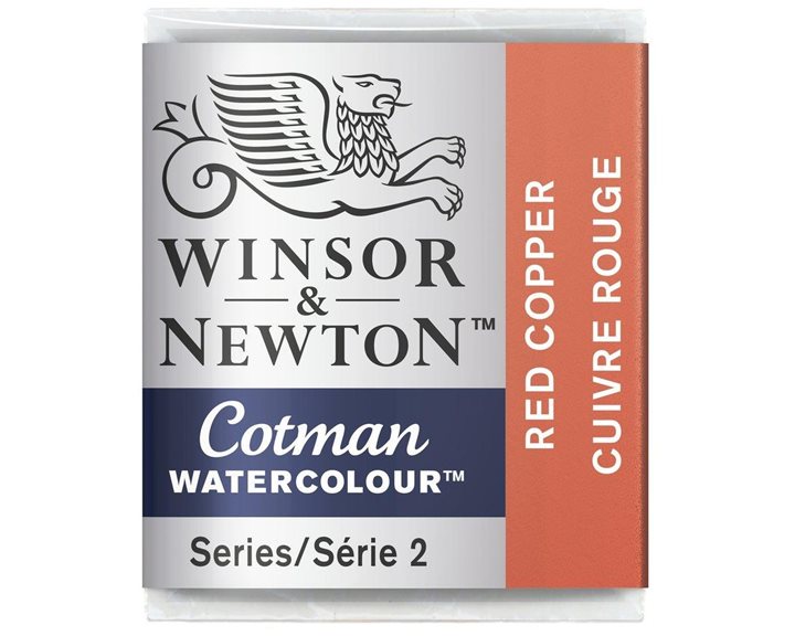 Winsor & Newton Half Pan Ακουαρέλας Cotman 471 Red Copper Series 2