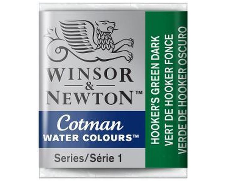Winsor & Newton Half Pan Ακουαρέλας Cotman 312 Hookers Green Dark Series 1