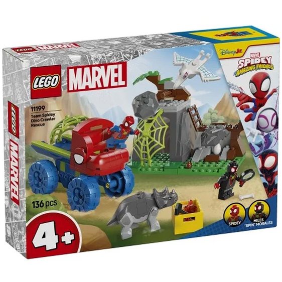 LEGO Marvel Avengers Marvel Super Heroes Διάσωση Με Dino Crawler Από Την Ομάδα Σπάιντι 11199