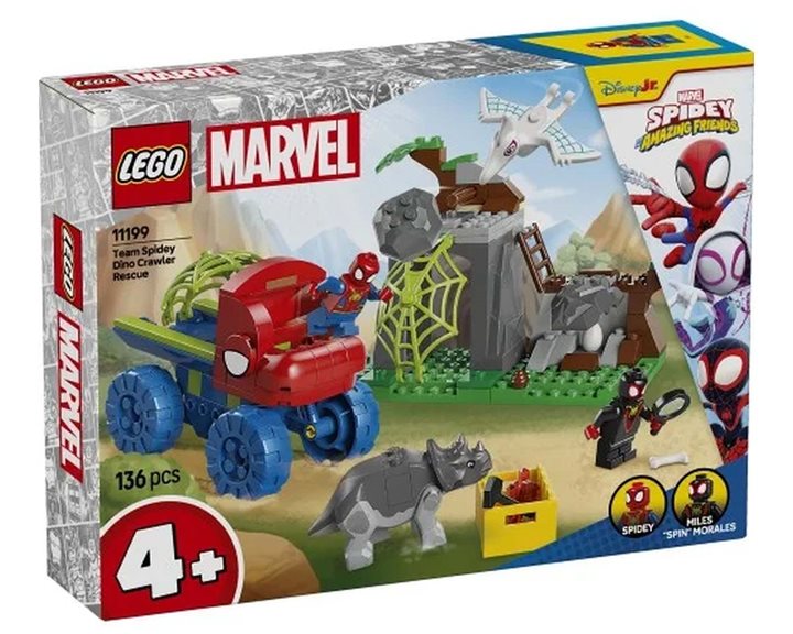LEGO Marvel Avengers Marvel Super Heroes Διάσωση Με Dino Crawler Από Την Ομάδα Σπάιντι 11199
