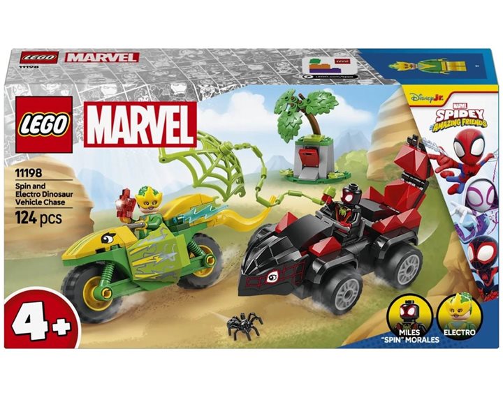 LEGO Marvel Avengers Marvel Super Heroes Κυνηγητό Σπιν Και Ελέκτρο Με Δεινοσαυρο-Οχήματα 11198