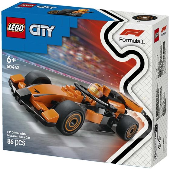 Οδηγός LEGO City F1 με Αγωνιστικό Αυτοκίνητο McLaren 60442