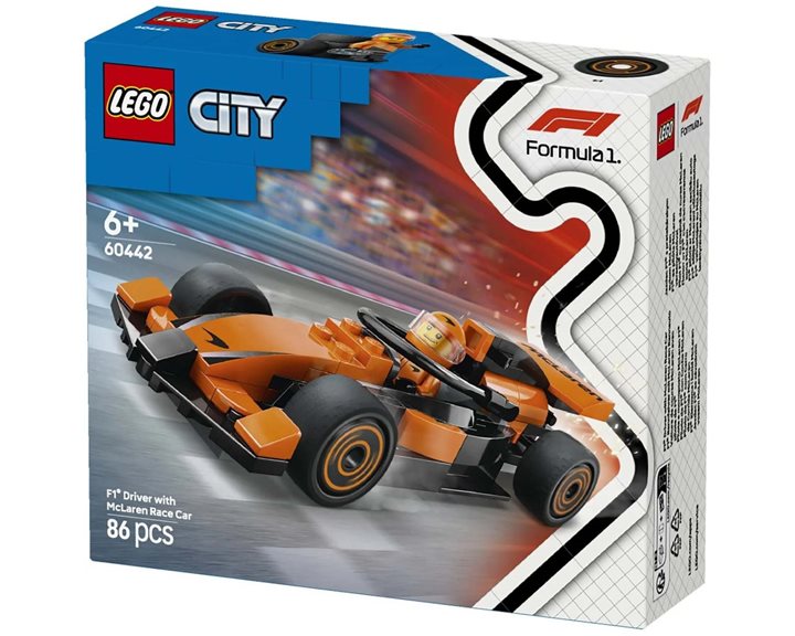 Οδηγός LEGO City F1 με Αγωνιστικό Αυτοκίνητο McLaren 60442