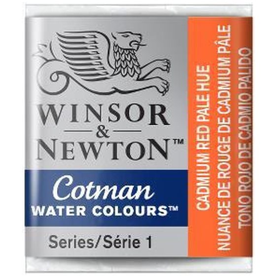 Winsor & Newton Half Pan Ακουαρέλας Cotman 103 Cadmium Red Pale Hue Series 1